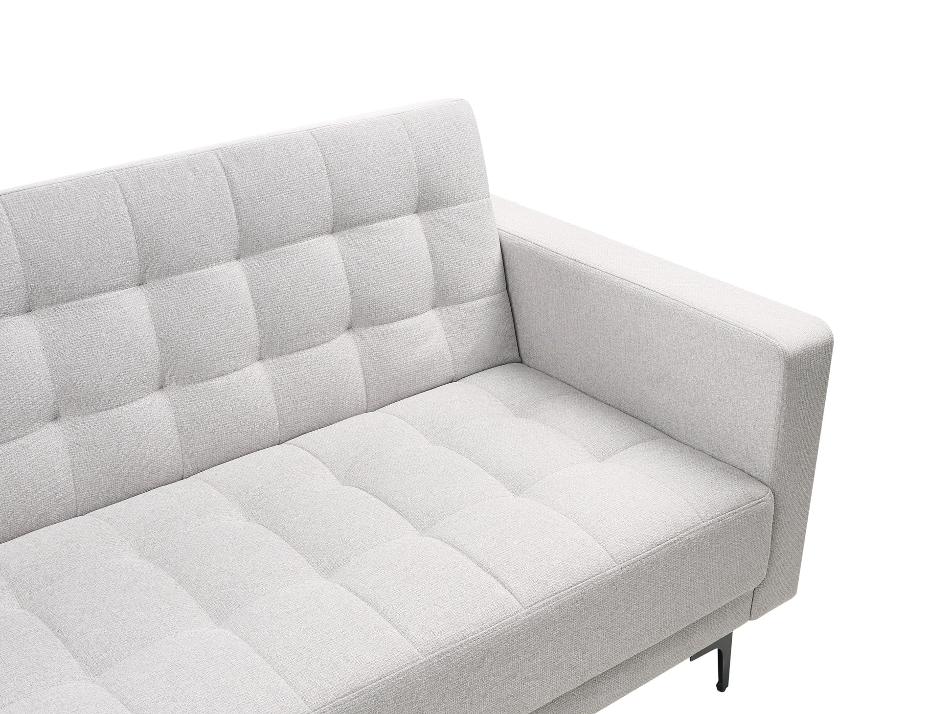  Modular Corner Sofa Bed 4 Seater ABERDEEN Fabric Light Grey Left Hand