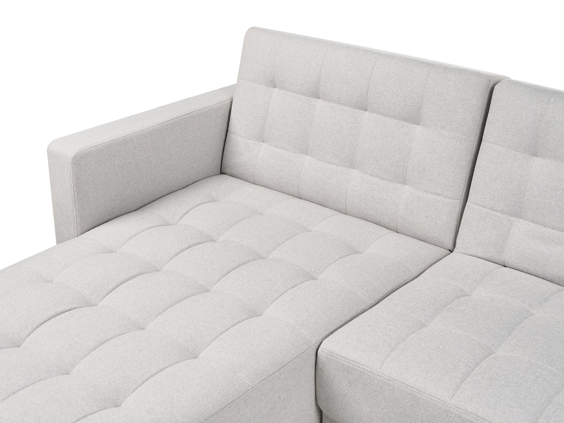  Modular Corner Sofa Bed 4 Seater ABERDEEN Fabric Light Grey Left Hand