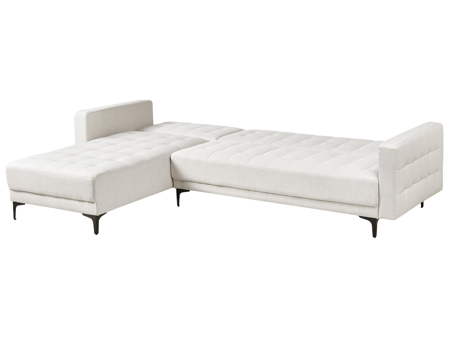  Modular Corner Sofa Bed 4 Seater ABERDEEN Fabric Off-White Right Hand