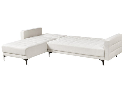 Modular Corner Sofa Bed 4 Seater ABERDEEN Fabric Off-White Right Hand