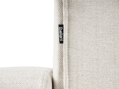  Modular Corner Sofa Bed 4 Seater ABERDEEN Fabric Off-White With Ottoman Right Hand
