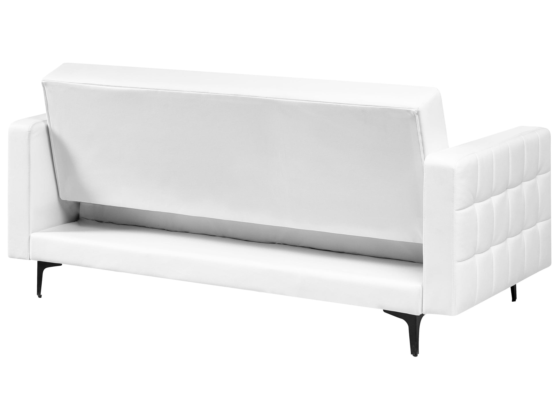  Sofa Bed 3 Seater ABERDEEN Faux Leather White