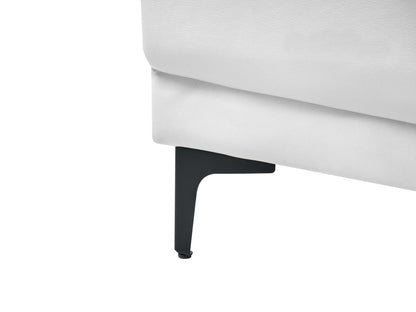  Modular Corner Sofa Bed 4 Seater ABERDEEN Faux Leather White Left Hand