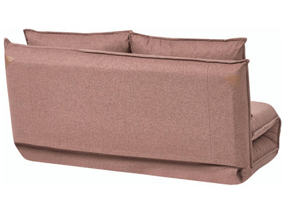  Sofa Bed 2 Seater ROROS Faux Linen Brown