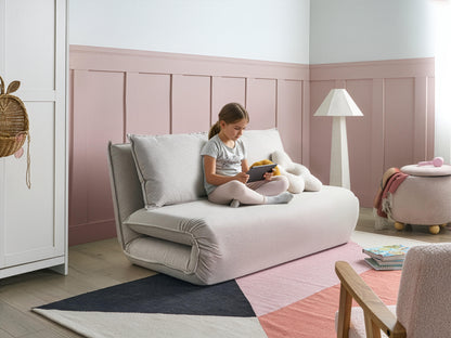  Sofa Bed 2 Seater ROROS Faux Linen Off-White