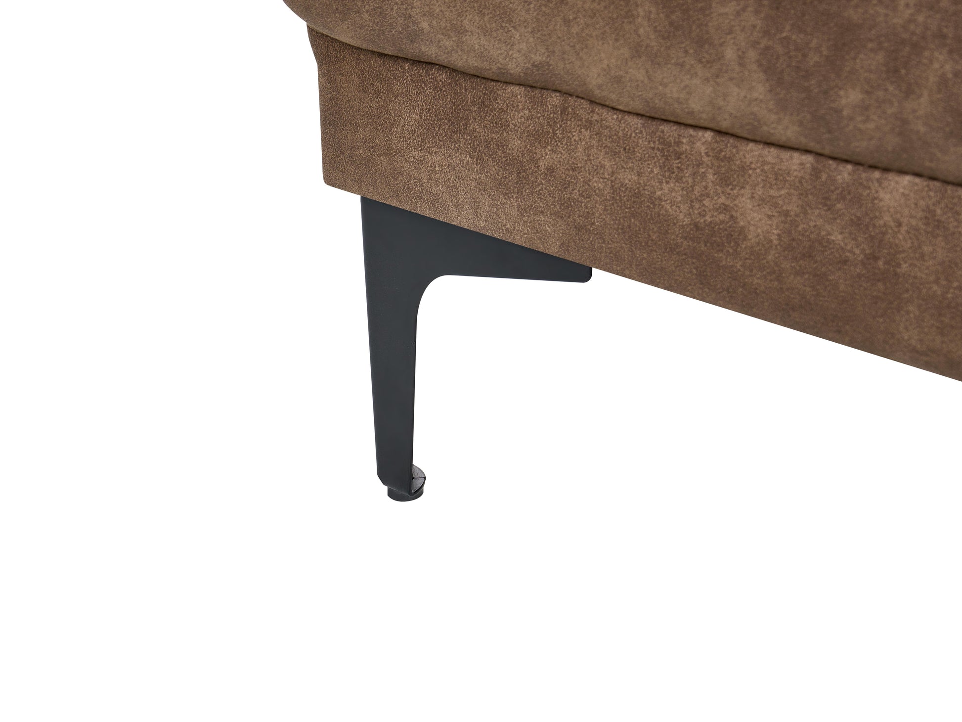  Modular Corner Sofa Bed 4 Seater ABERDEEN Faux Leather Brown Left Hand