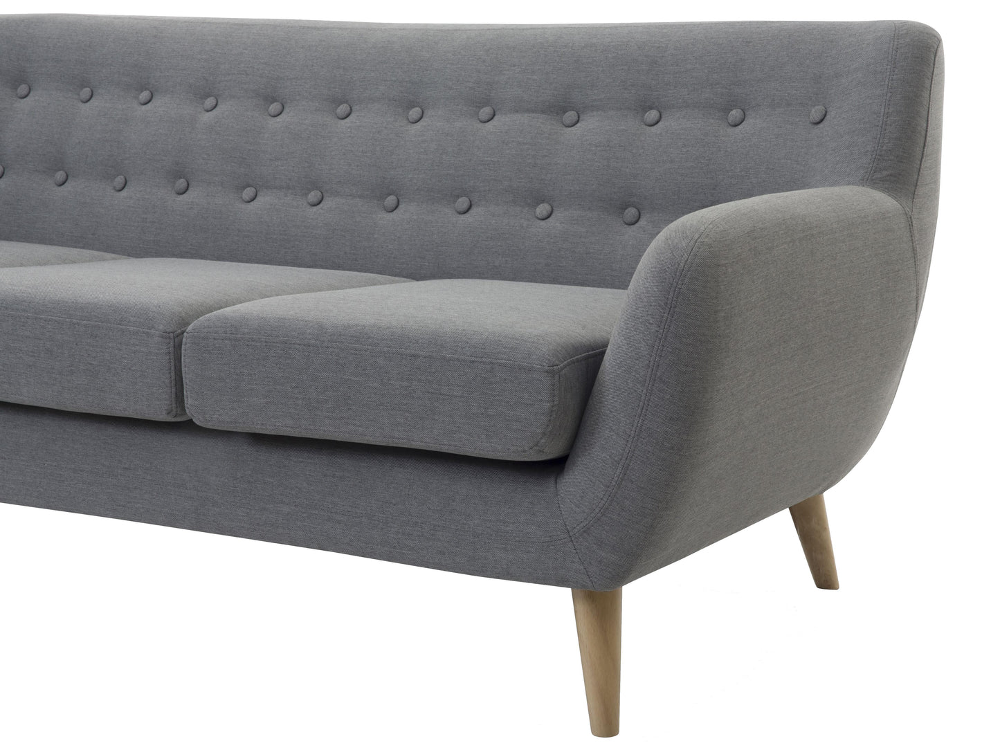  Sofa 3 Seater MOTALA Fabric Light Grey