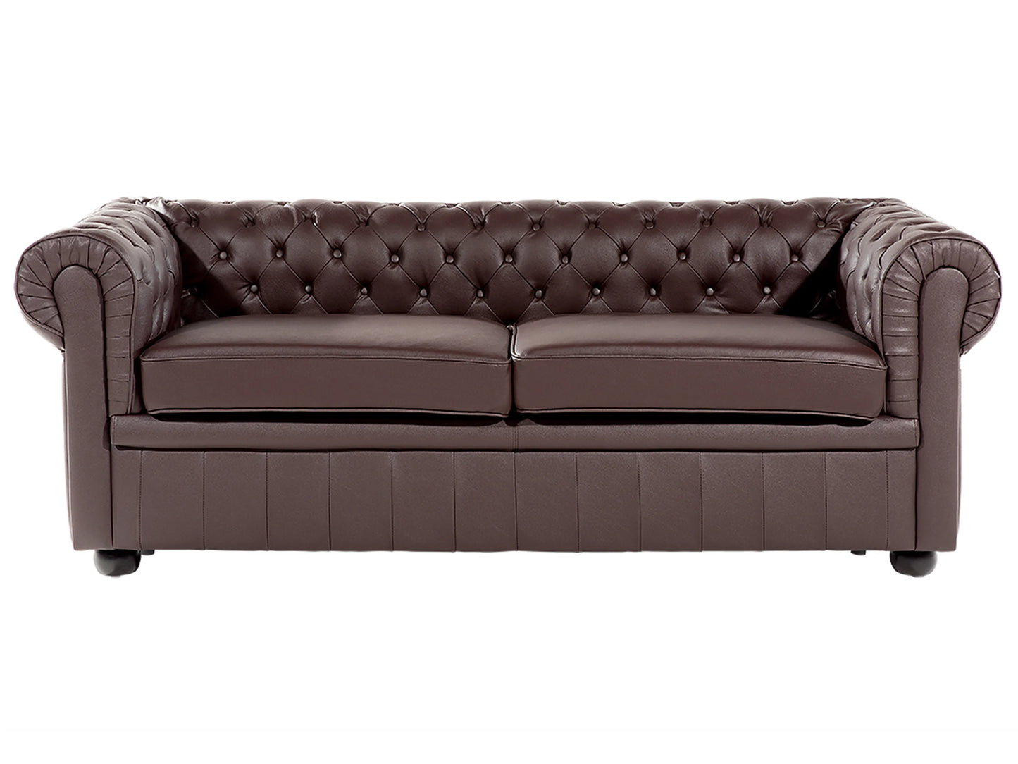  Sofa 3 Seater CHESTERFIELD Leather Brown