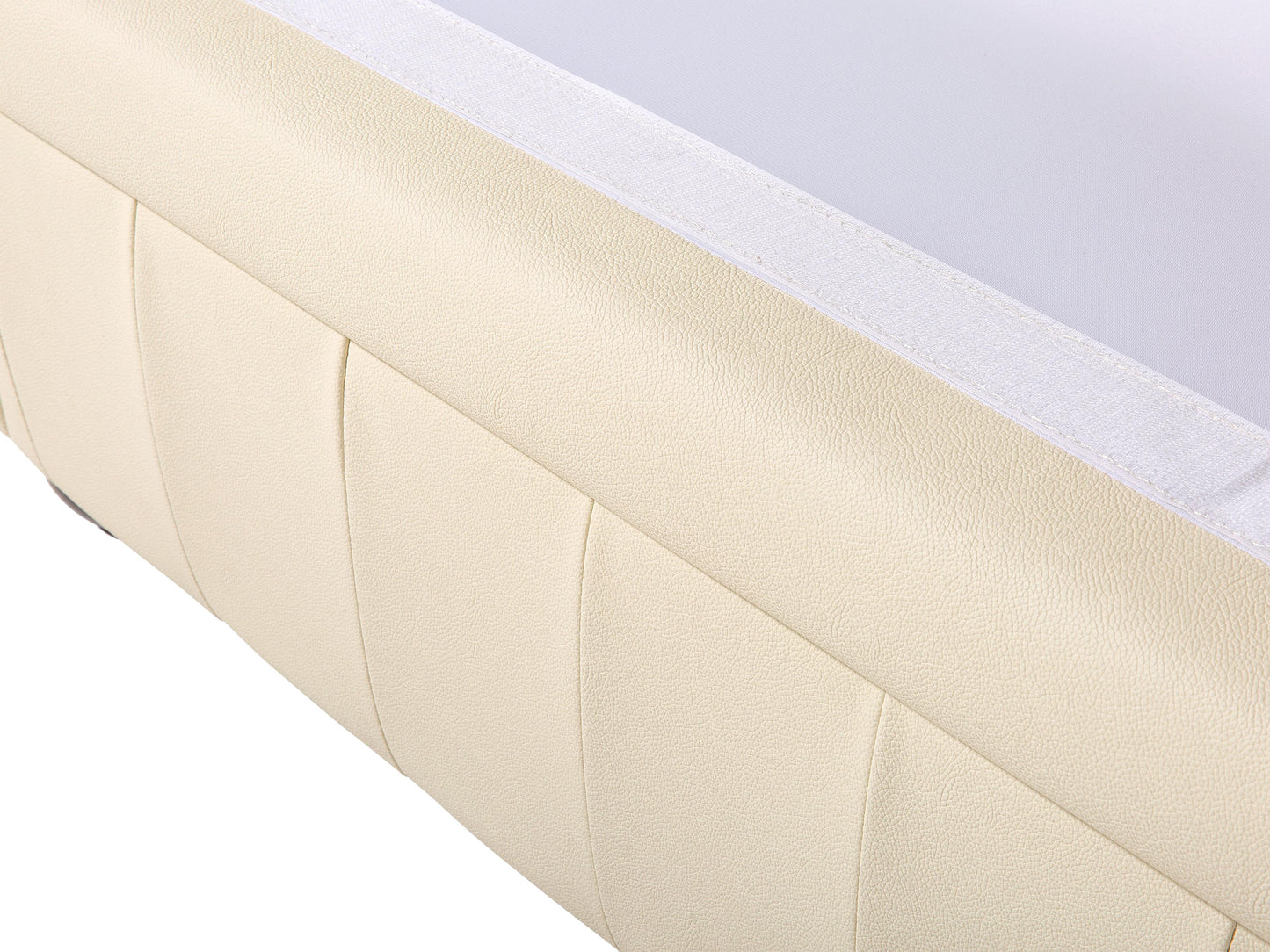  Sofa 3 Seater CHESTERFIELD Leather Light Beige