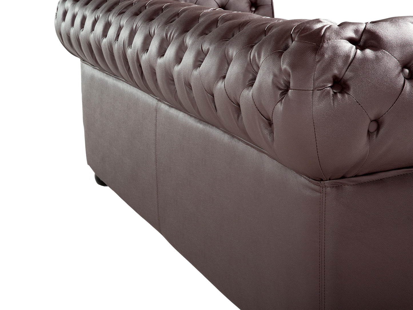  Sofa 3 Seater CHESTERFIELD Leather Brown