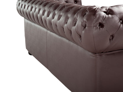  Sofa 3 Seater CHESTERFIELD Leather Brown