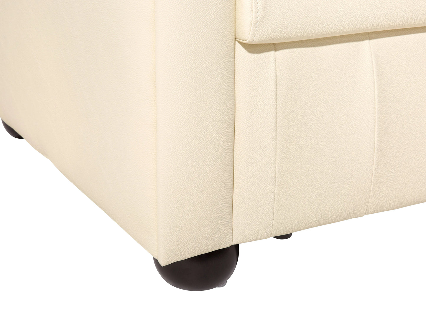  Sofa 3 Seater CHESTERFIELD Leather Light Beige