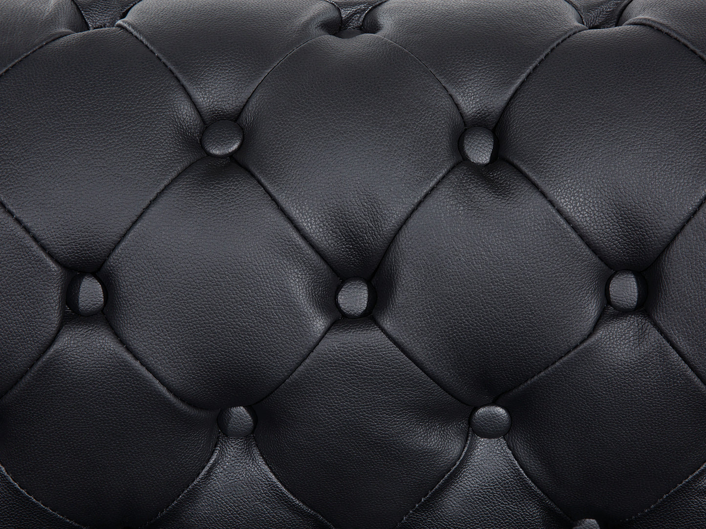  Sofa 3 Seater CHESTERFIELD Leather Black