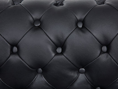  Sofa 3 Seater CHESTERFIELD Leather Black