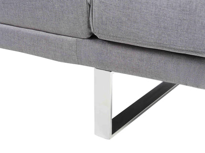  Sofa Bed 2 Seater YORK Fabric Light Grey
