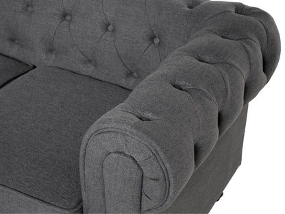  Sofa 3 Seater CHESTERFIELD Fabric Grey