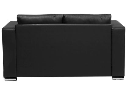  Sofa 2 Seater HELSINKI Leather Black