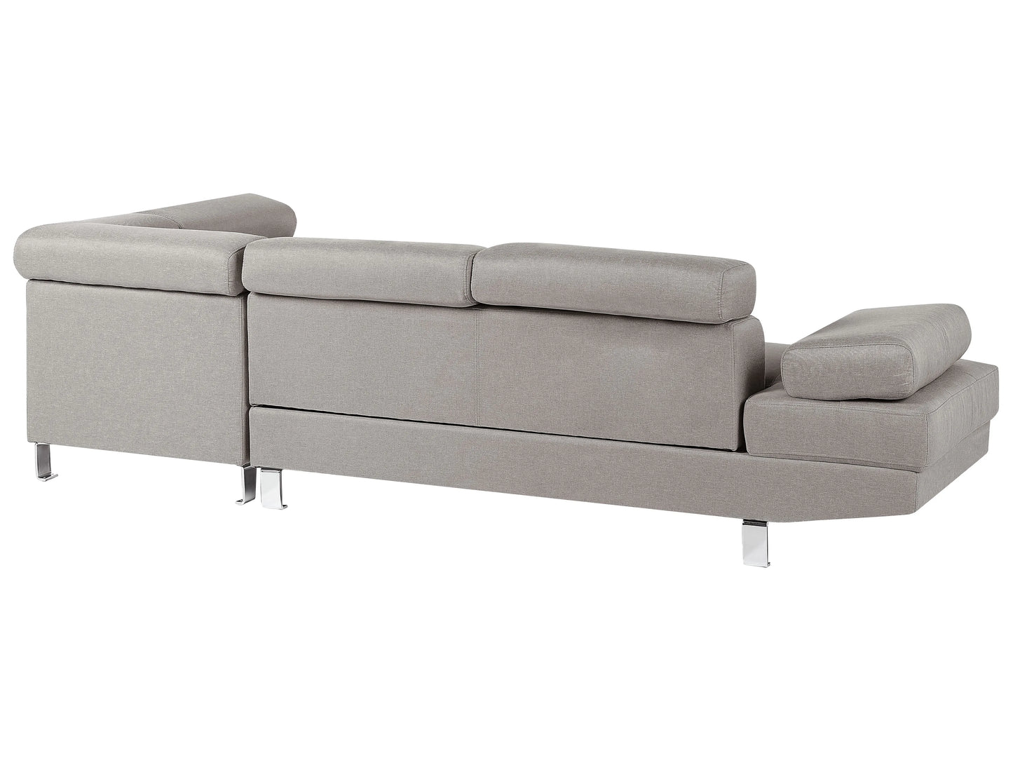 Corner Sofa 5 Seater NORREA Fabric Light Grey Left Hand
