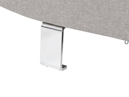  Corner Sofa 5 Seater NORREA Fabric Light Grey Left Hand