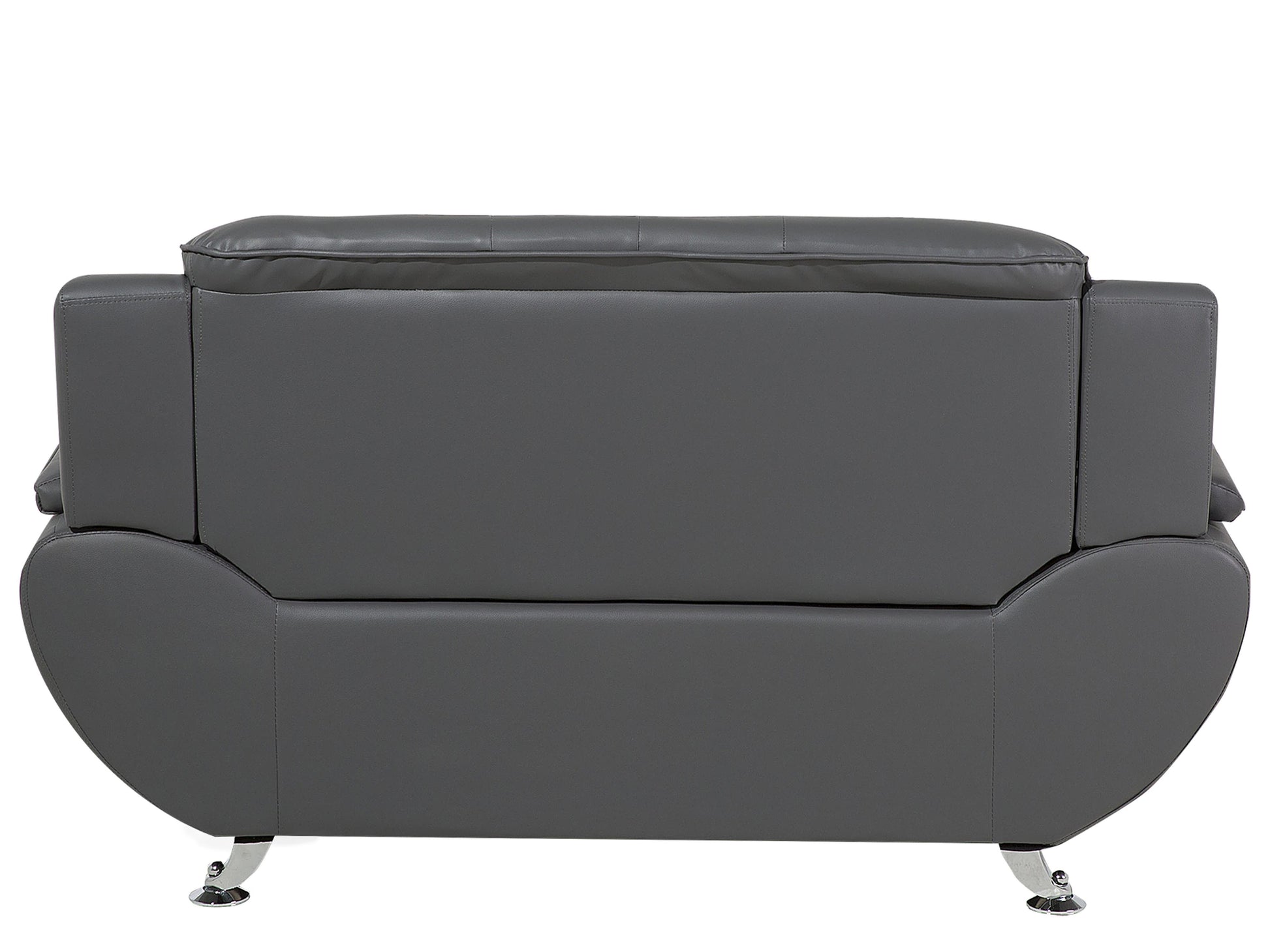 Sofa 2 Seater LEIRA Faux Leather Grey