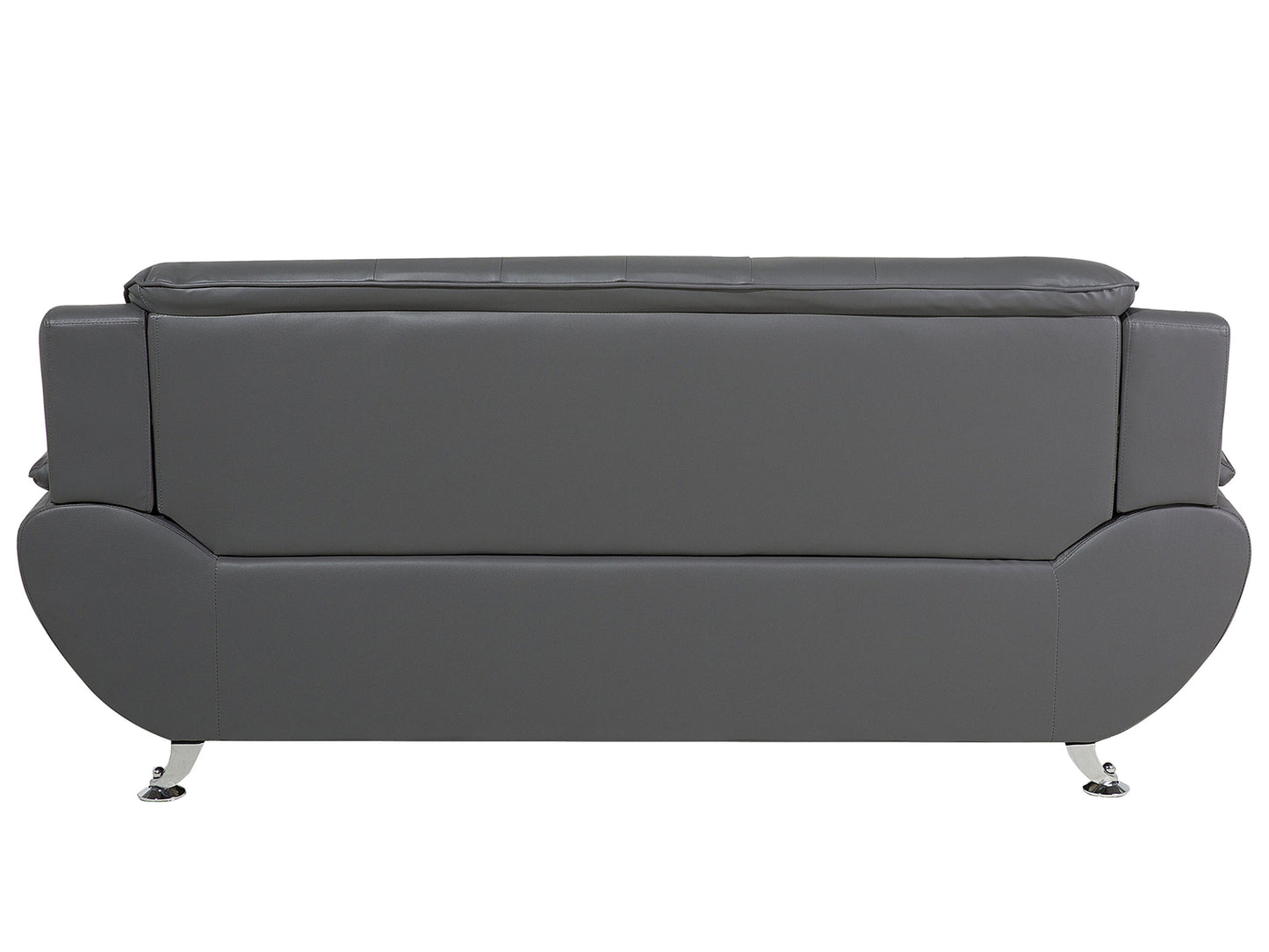  Sofa 3 Seater LEIRA Faux Leather Grey