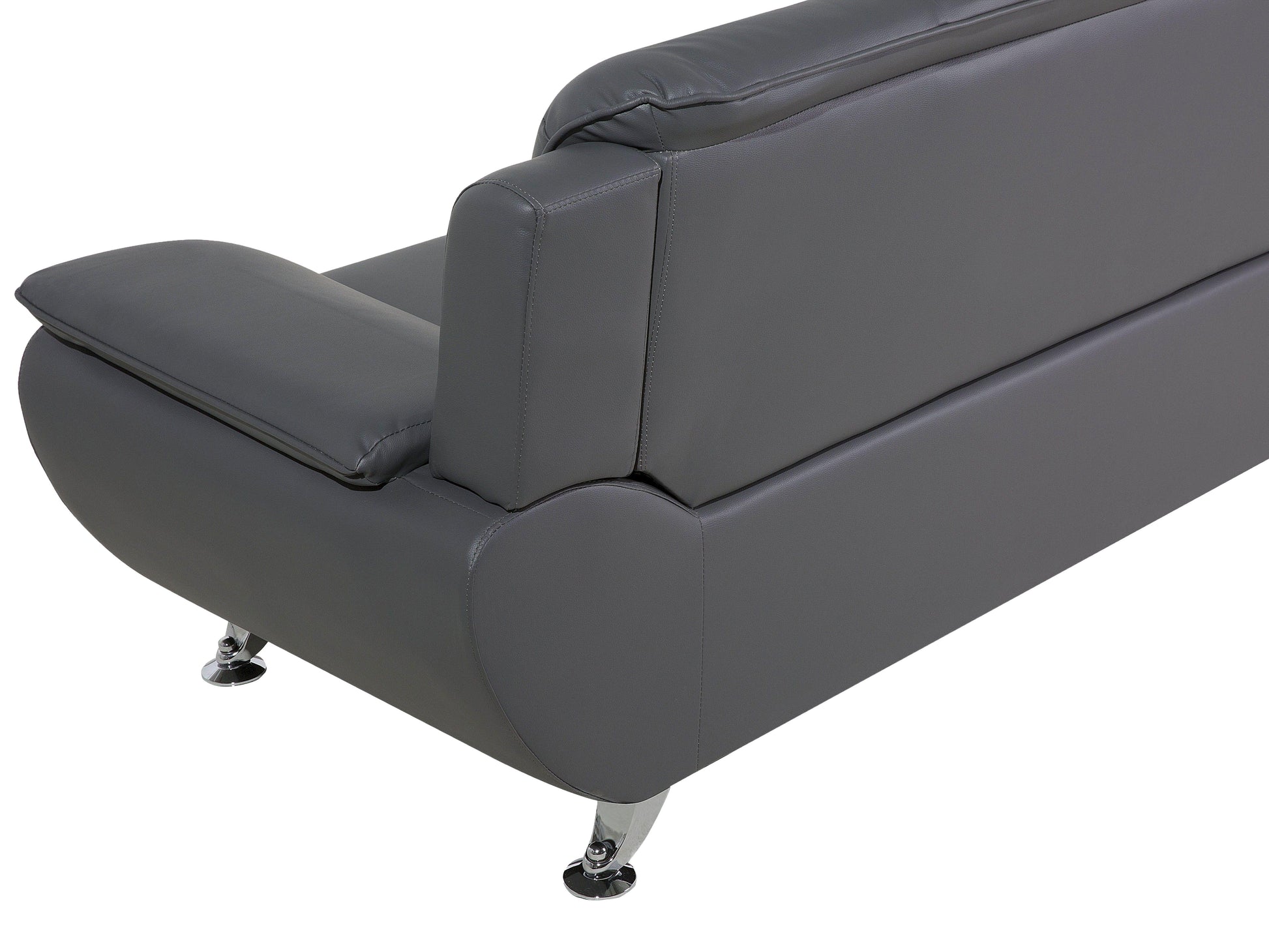 Sofa 3 Seater LEIRA Faux Leather Grey