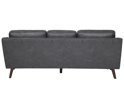  Sofa 3 Seater LOKKA Faux Leather Grey