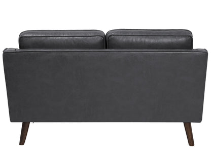  Sofa 2 Seater LOKKA Faux Leather Grey