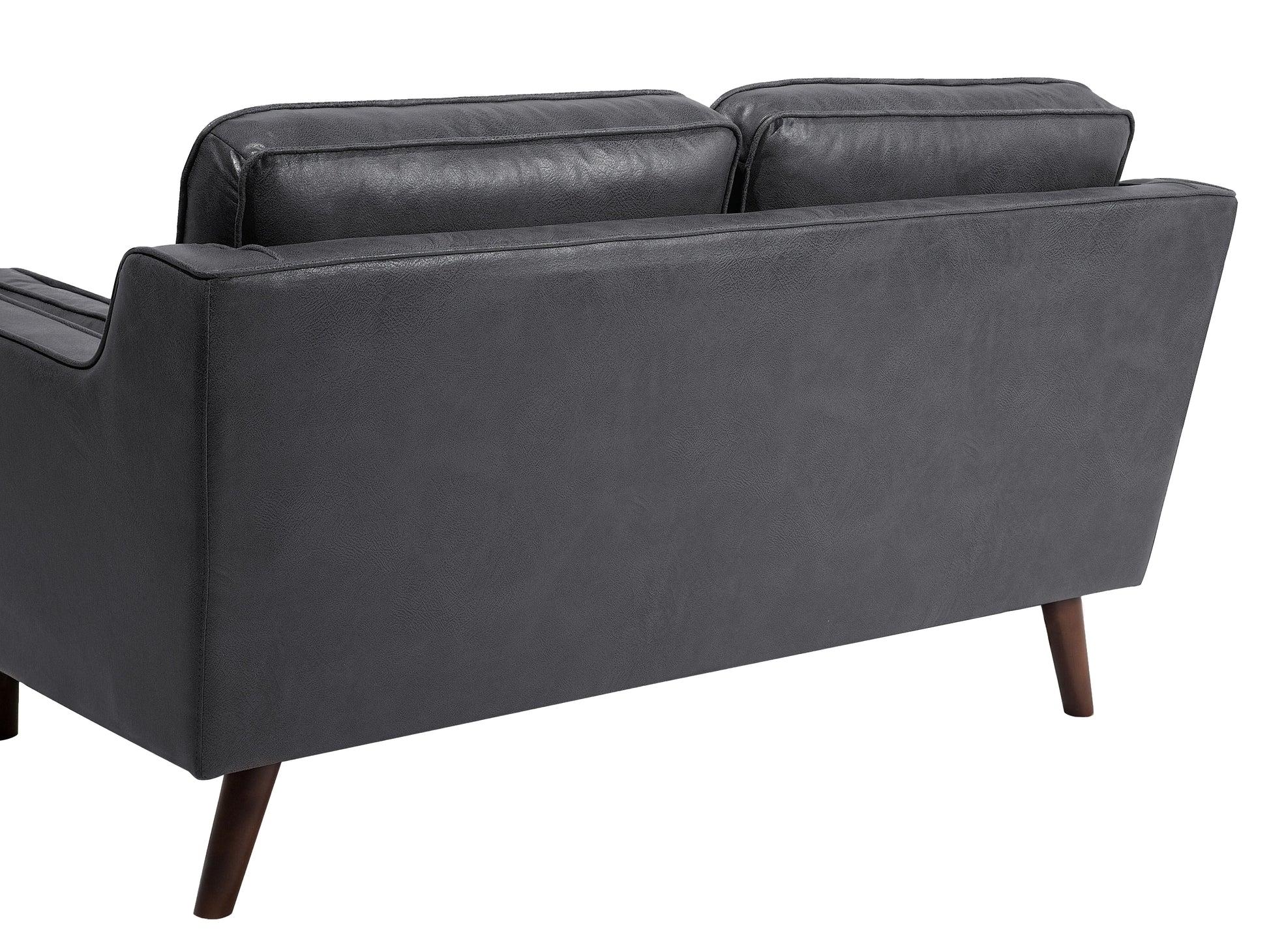  Sofa 2 Seater LOKKA Faux Leather Grey