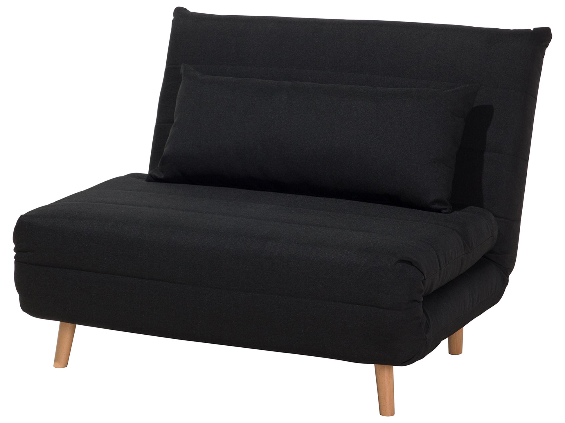  Single Sofa Bed SETTEN Fabric Black