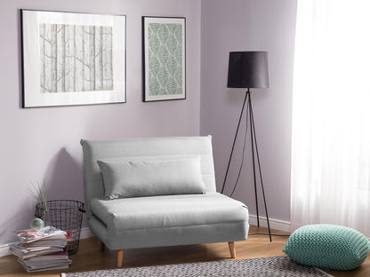  Single Sofa Bed SETTEN Fabric Light Grey
