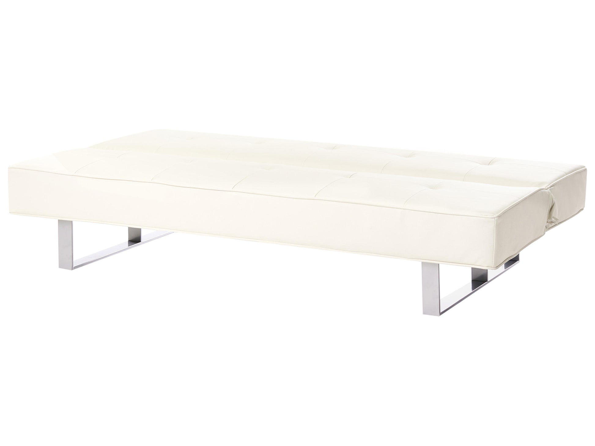  Sofa Bed 3 Seater DERBY Faux Leather White