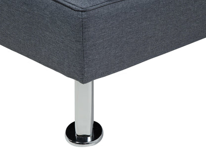  Sofa Bed 3 Seater ROXEN Fabric Dark Grey