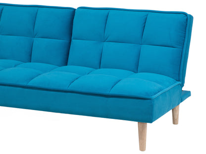  Sofa Bed 3 Seater SILJAN Fabric Sea Blue
