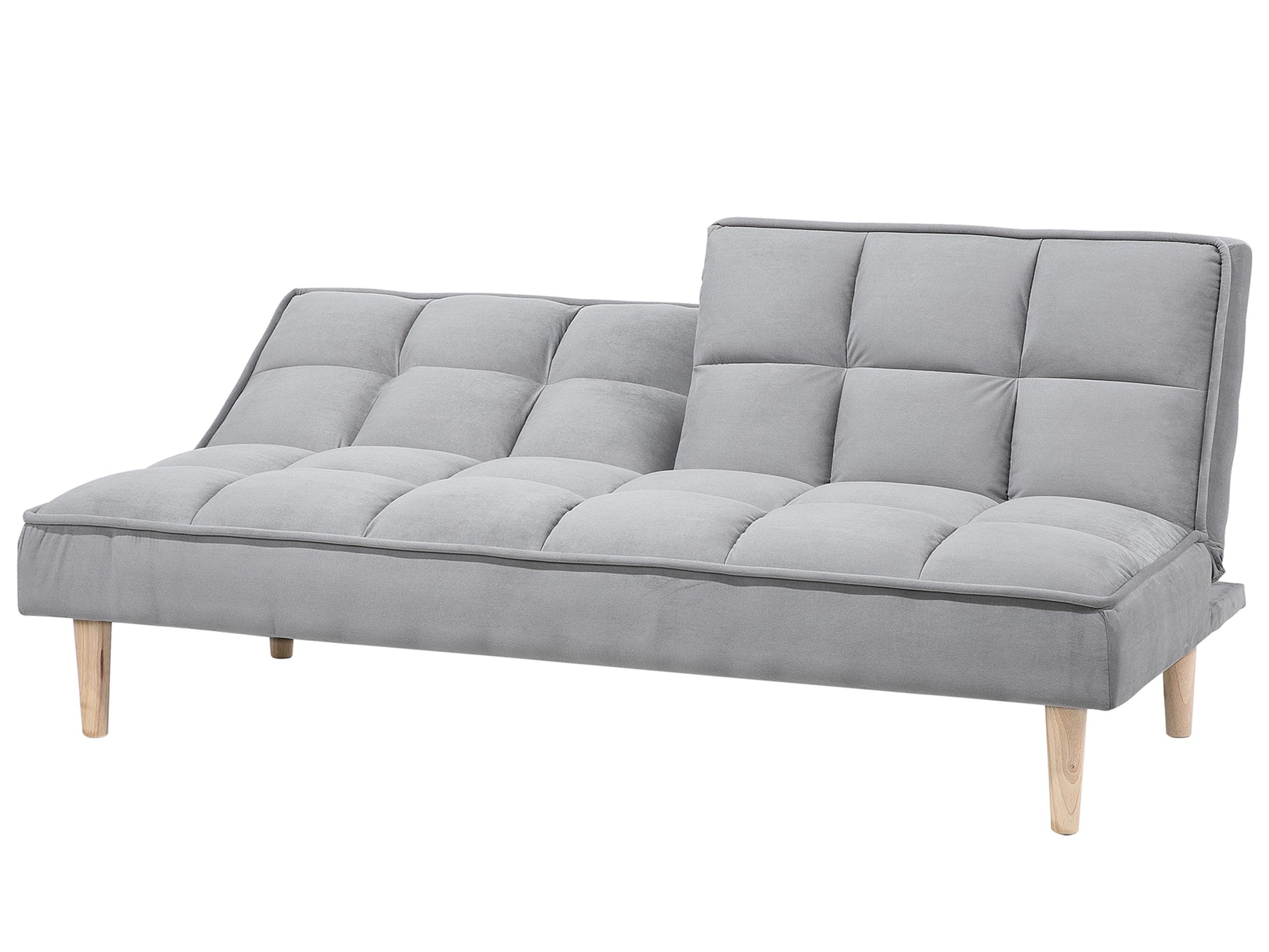  Sofa Bed 3 Seater SILJAN Fabric Light Grey Grey
