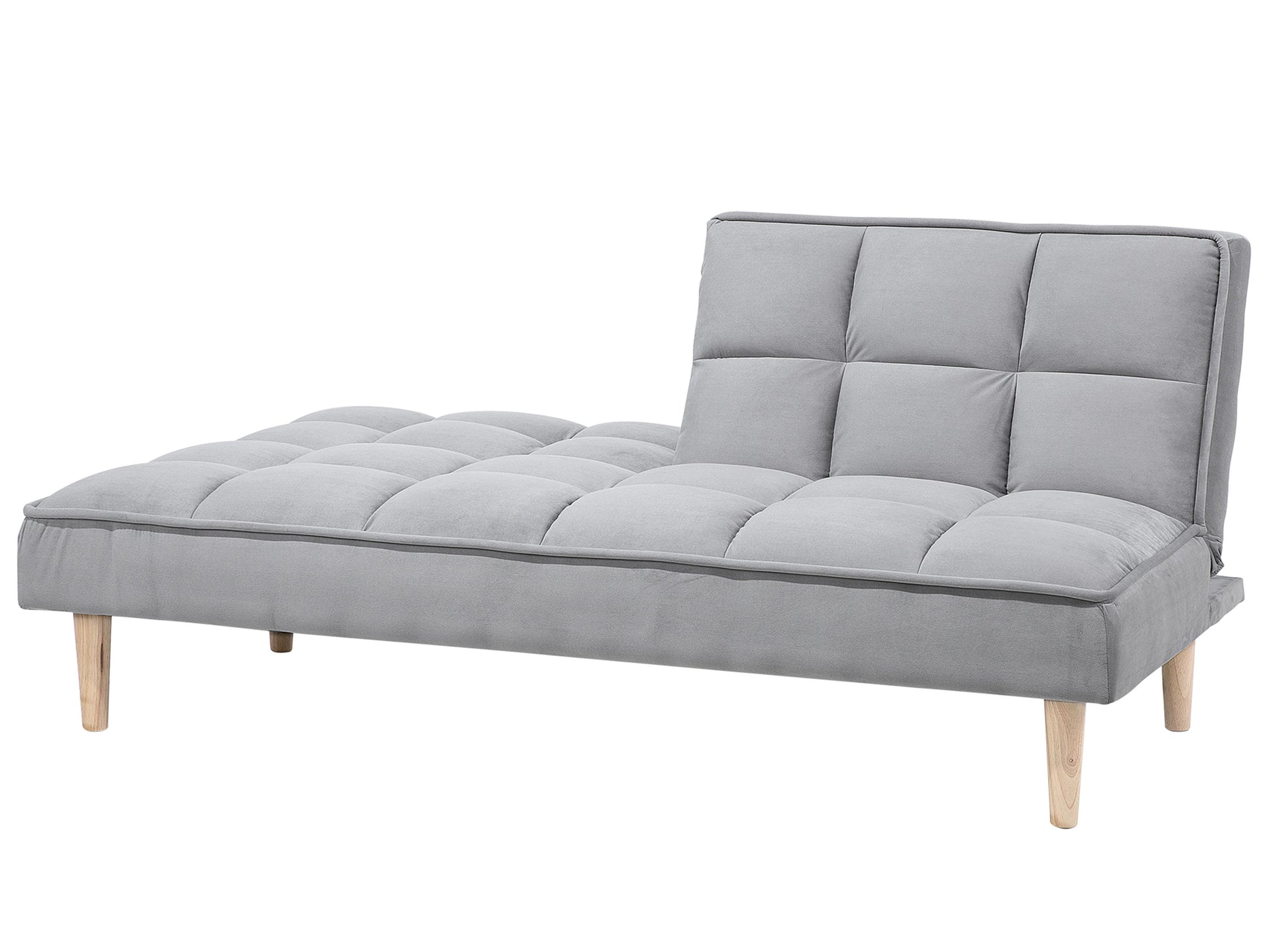  Sofa Bed 3 Seater SILJAN Fabric Light Grey Grey