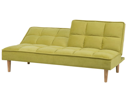  Sofa Bed 3 Seater SILJAN Fabric Olive Green
