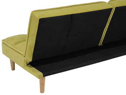  Sofa Bed 3 Seater SILJAN Fabric Olive Green