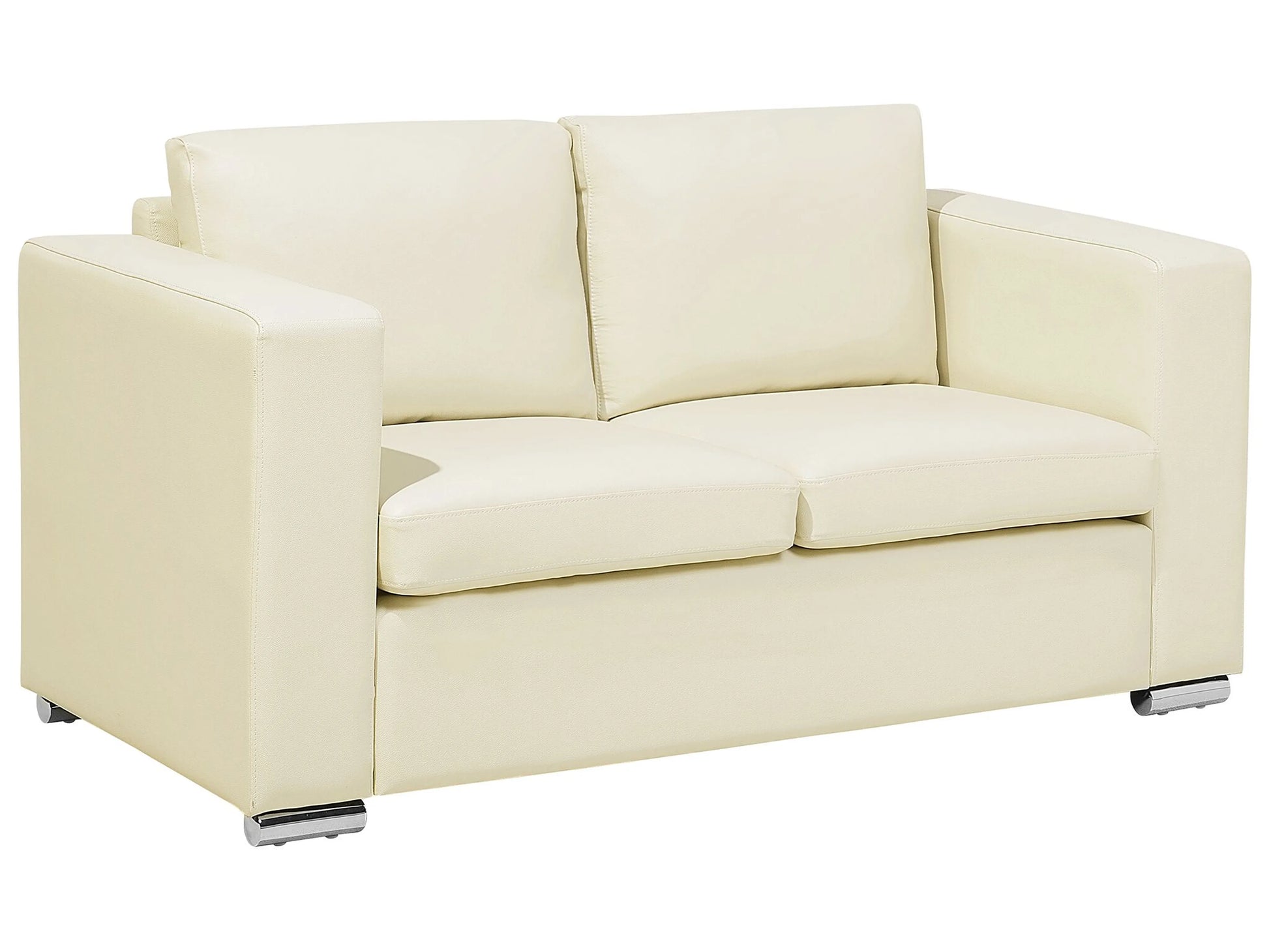  Sofa 2 Seater HELSINKI Leather Light Beige