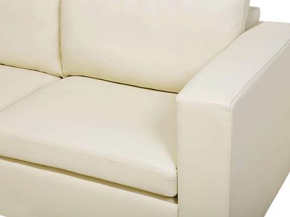  Sofa 2 Seater HELSINKI Leather Light Beige