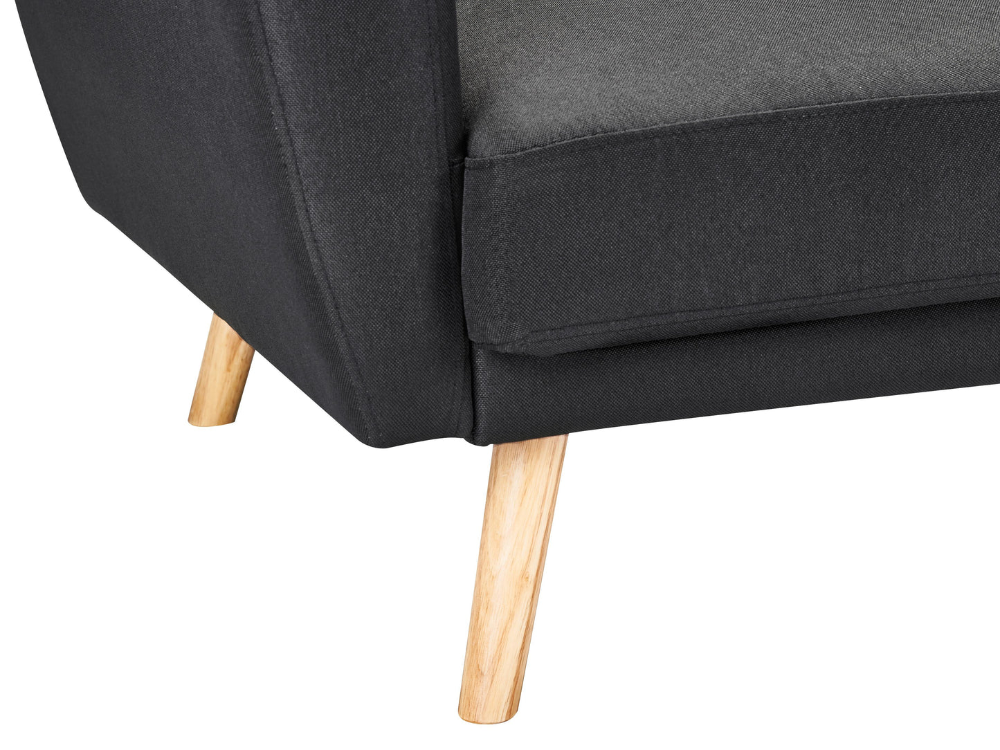  Sofa Bed 2 Seater FLORLI Fabric Black