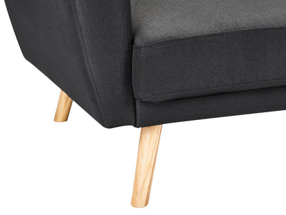  Sofa Bed 2 Seater FLORLI Fabric Black