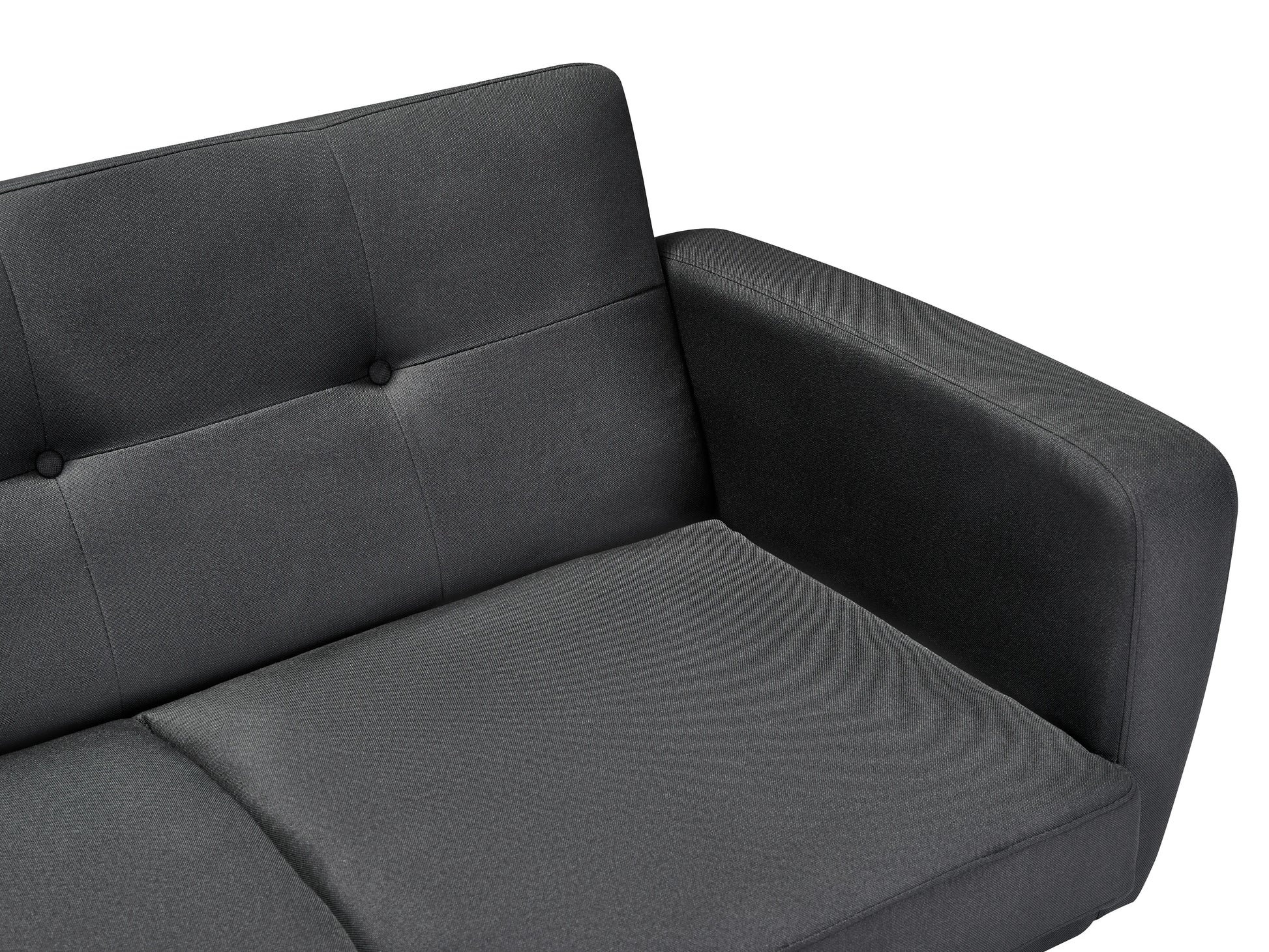  Sofa Bed 2 Seater FLORLI Fabric Black