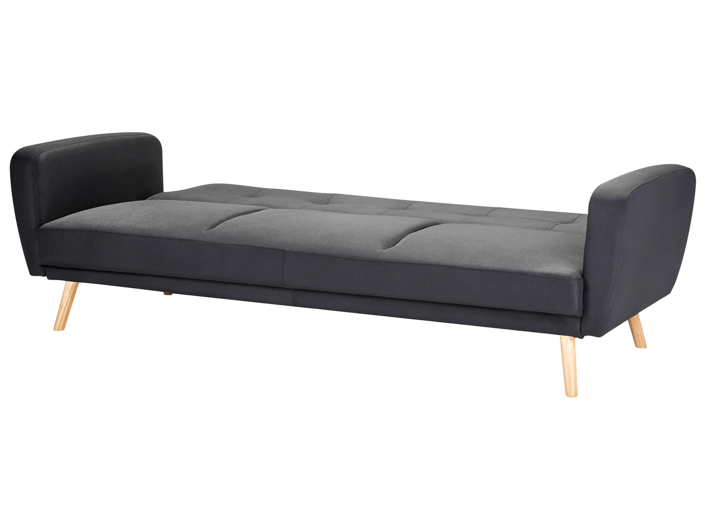  Sofa Bed 3 Seater FLORLI Fabric Black