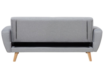  Sofa Bed 3 Seater FLORLI Fabric Light Grey