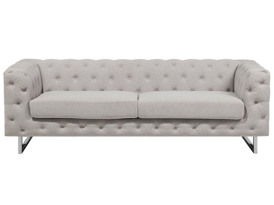  Sofa 3 Seater VISSLAND Fabric Light Beige