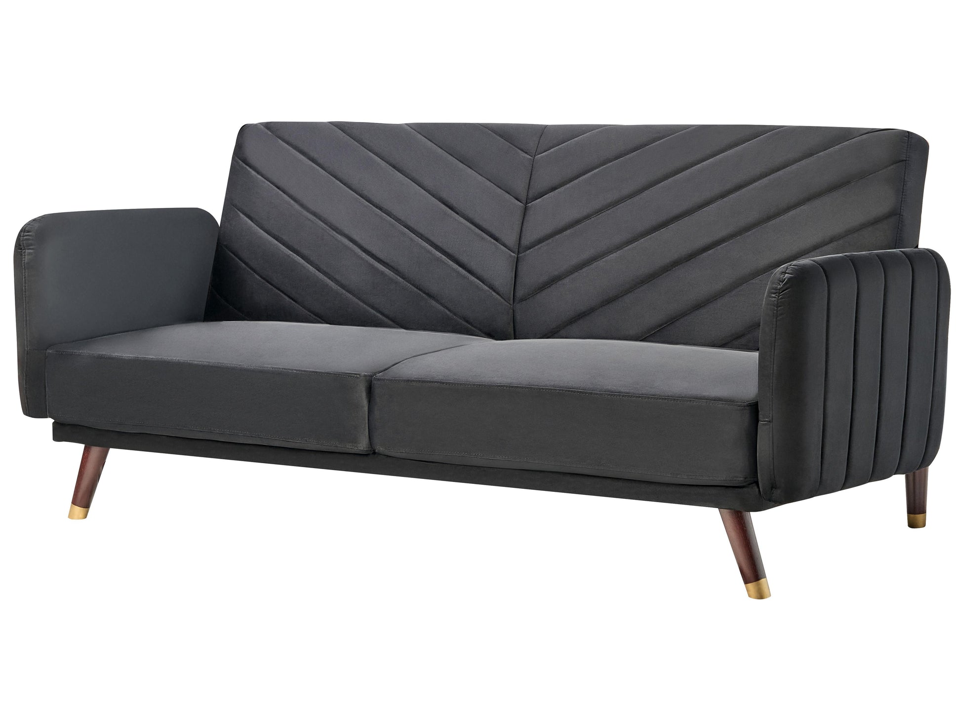  Sofa Bed 3 Seater SENJA Velvet Black
