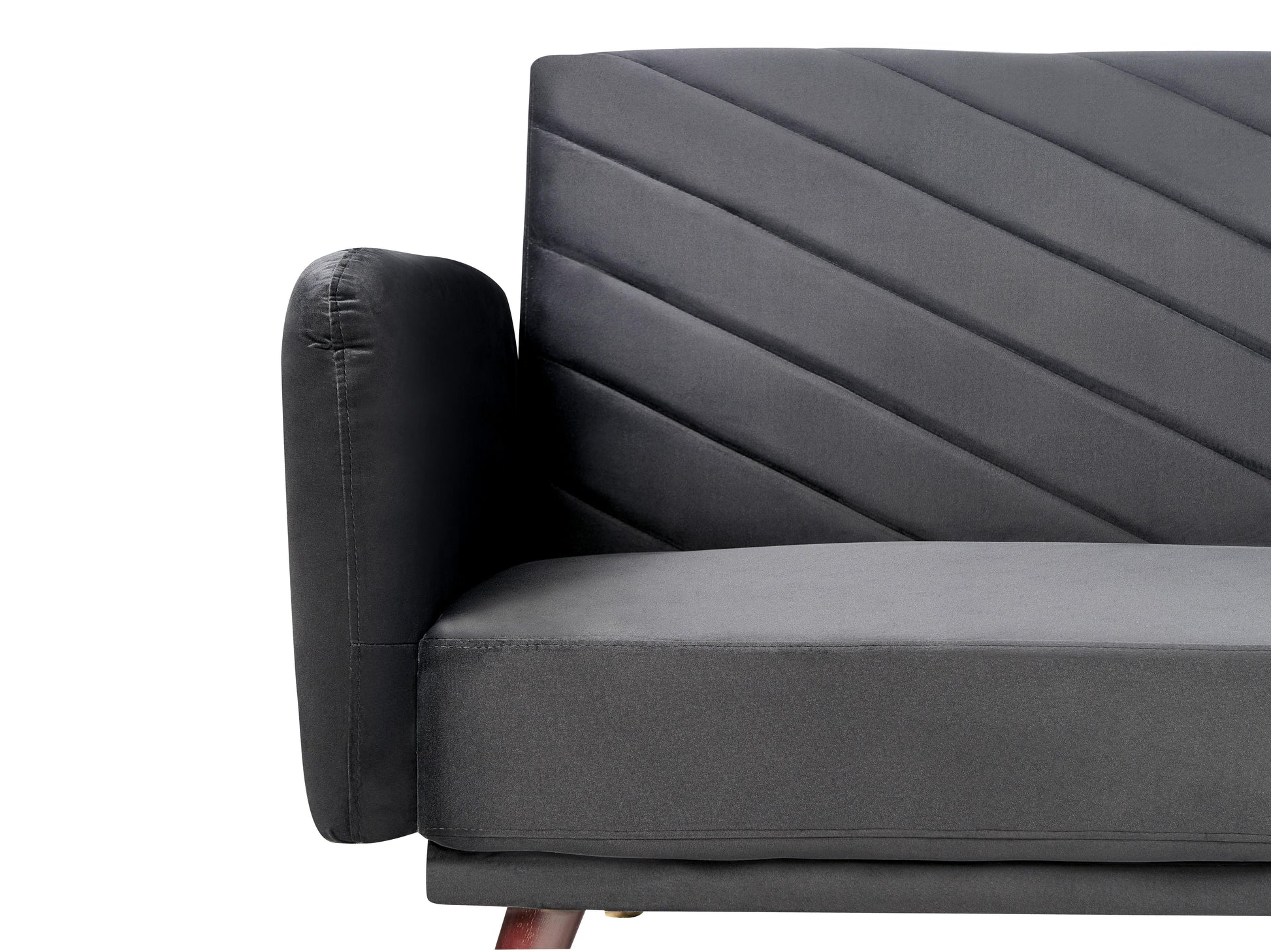  Sofa Bed 3 Seater SENJA Velvet Black