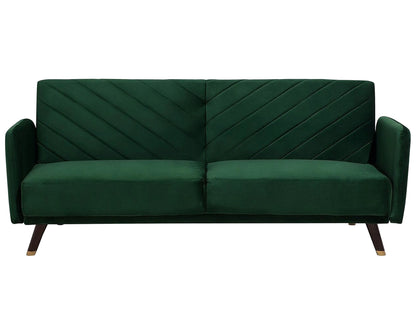  Sofa Bed 3 Seater SENJA Velvet Emerald Green