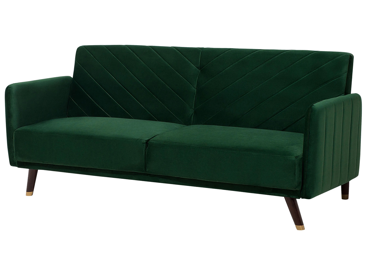  Sofa Bed 3 Seater SENJA Velvet Emerald Green